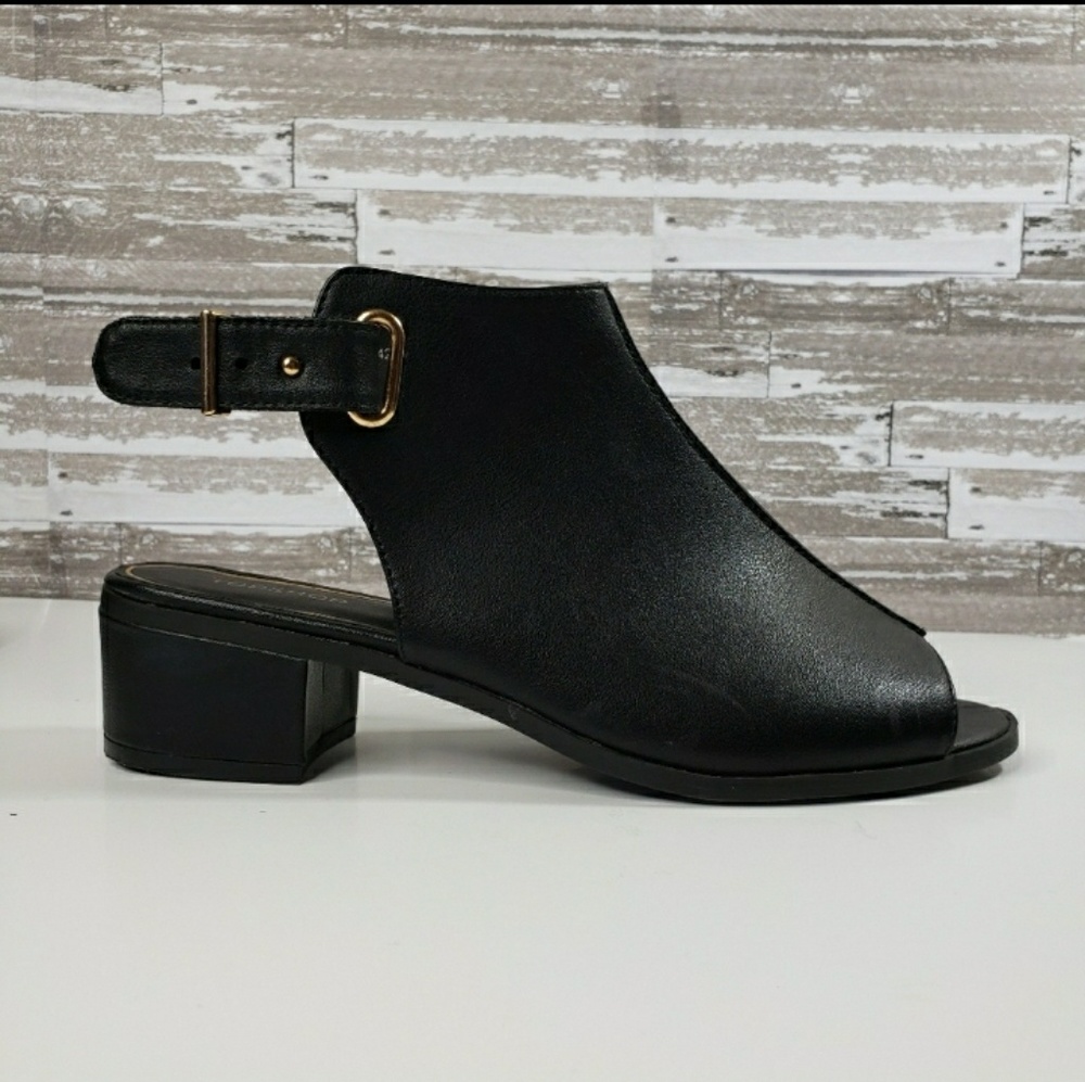 Top Shop Black Open Toe Sandals - Picture 7 of 8
